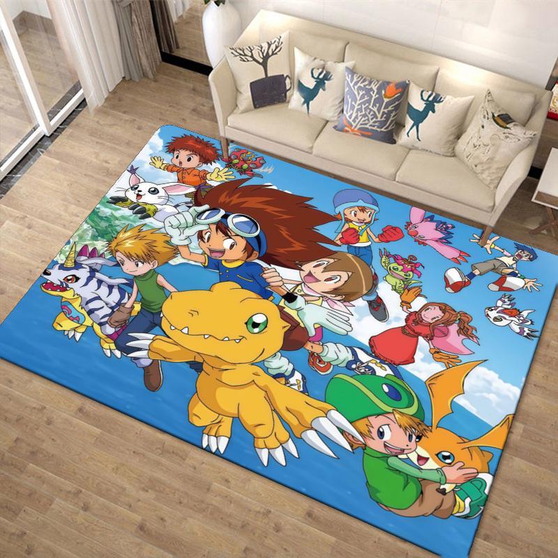 Anime Digmon Carpet Rug for Living Room Bedroom Home Sofa Decoration,Kids play Non-slip Floor Mat