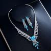 Zircon Jewelry Set: Elegant Niche Design for Weddings and Banquets - Earrings and Necklace