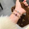Jiu Zi Li Huo Natural Amethyst Bracelet, Yellow Crystal Bracelet for Women, Light Luxury Niche High-End Jewelry Gift