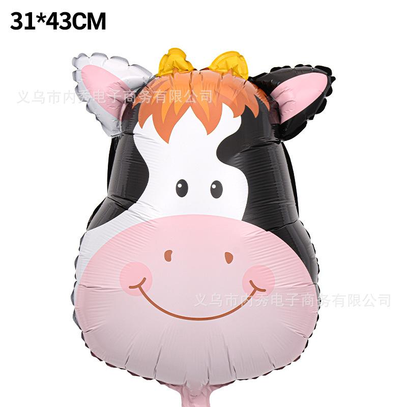 

Голова животного Алюминиевая пленка Воздушный шар Украшение для оформления дня рождения Средний Голова льва Голова тигра Голова обезьяны mini cow head