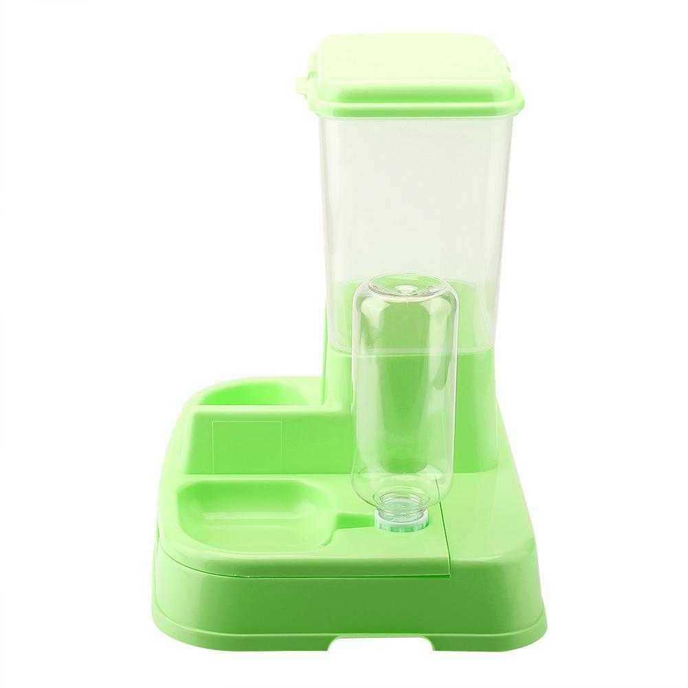 Automatic Pet Feeder Detachable Food Dispenser Water Bottle Cats Dogs Feeding Tool Pink