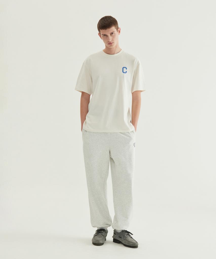 COVERNAT Cool Cotton C Logo T-Shirt Ecru