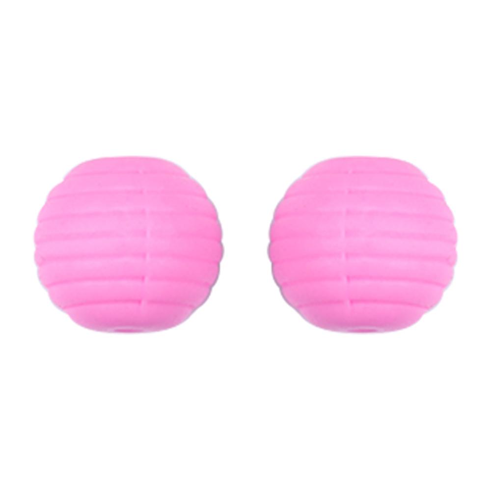 Kovict 25Pcs Threaded Silicone Beads 15mm Round Beehive Spiral Beads DIY Bracelet Necklace Accessories For Jewelry Marking