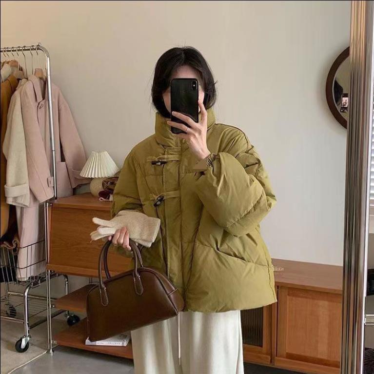 Women's Jacket Korean Version Stand Collar Short Cotton-padded Jacket Thickening Warm Parkas Winter Vintage Coat