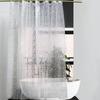 W460xH180cm PEVA Pebble Shower Curtain Transparent Lining Waterproof Bathtub Bathing Cover Cobblestone Bathroom Bath Curtains Liner