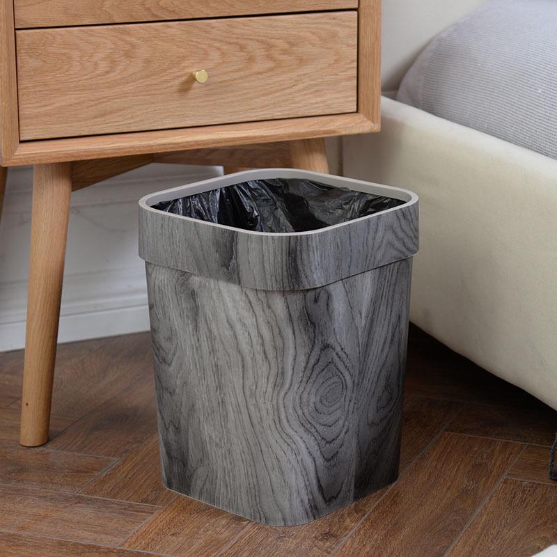 Black Marble Pattern Trash Can for Home - Living Room, Kitchen, Bathroom