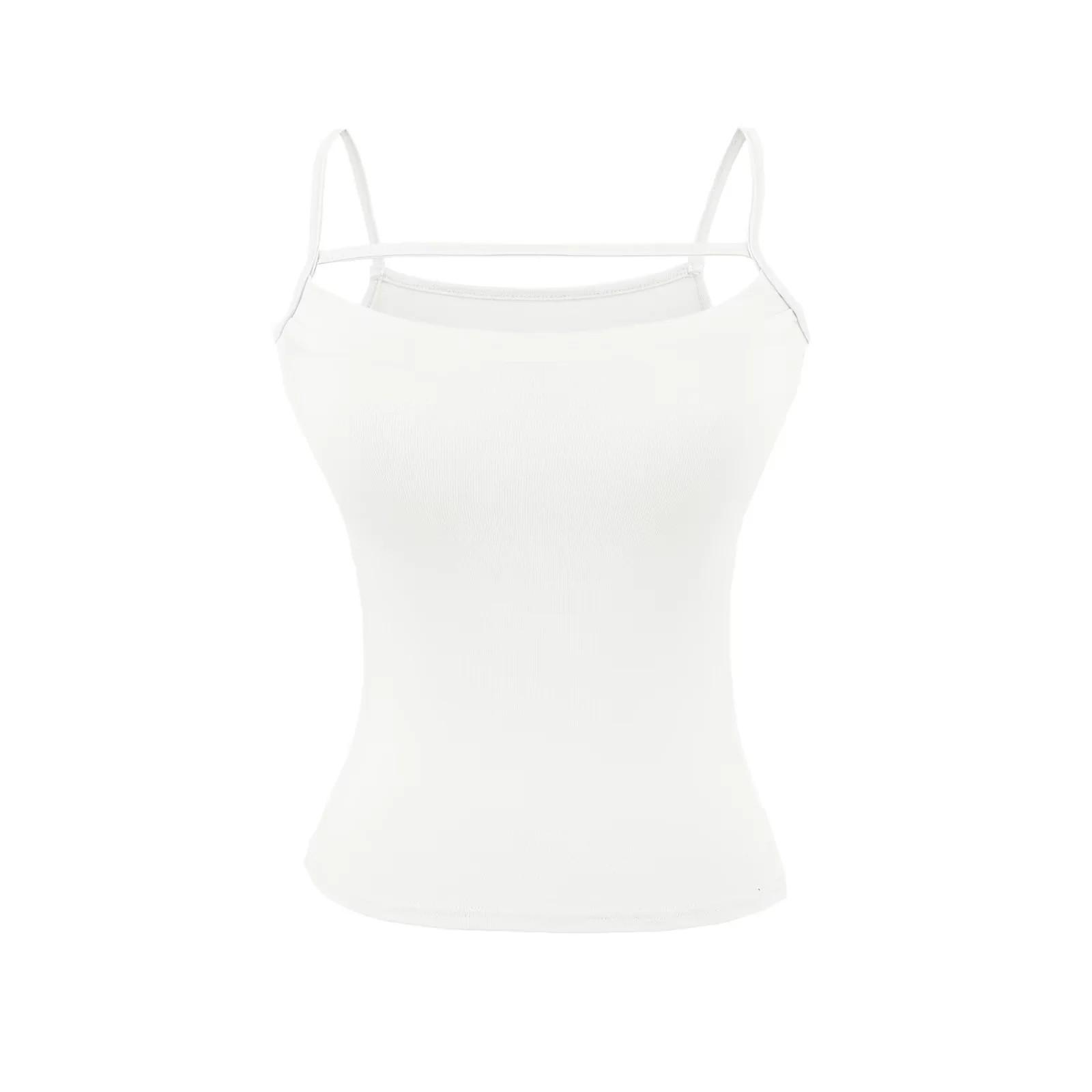 

Women s Tank Top Camisole with Thickened Chest Pads, Enhances Bust, Cartoons, Slim Fit, Covers Underarm Fat, Inner and Outer Wear Medium белый