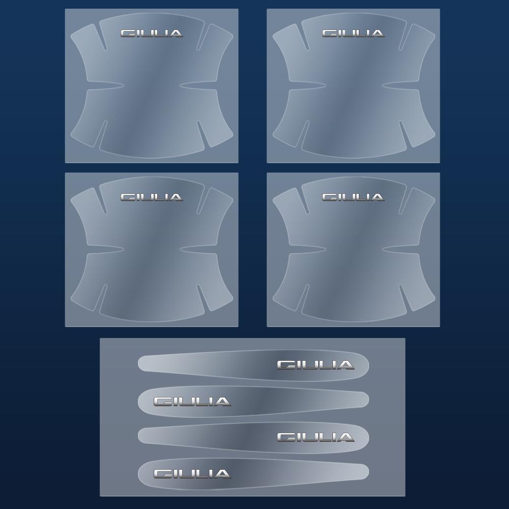 YYCE3 8pcs PVC Transparent Car Door Handle Protector Film Anti Scratch Stickers For Alfa Romeo 159 Giulietta 147 Giulia Car Accessory