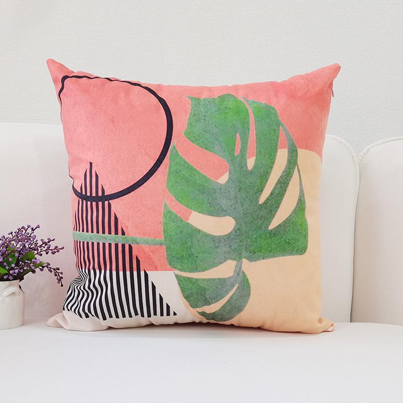 Nordic New Geometric Pillowcase Abstract Print Simple Bedside Sofa Car Cushion Pillowcase Does Not Include Pillow Core