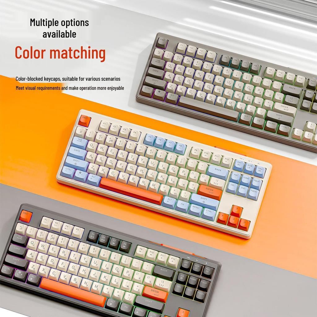 Wolf M87 Dual-Mode Wireless Silent Gaming Keyboard with Russian Keys