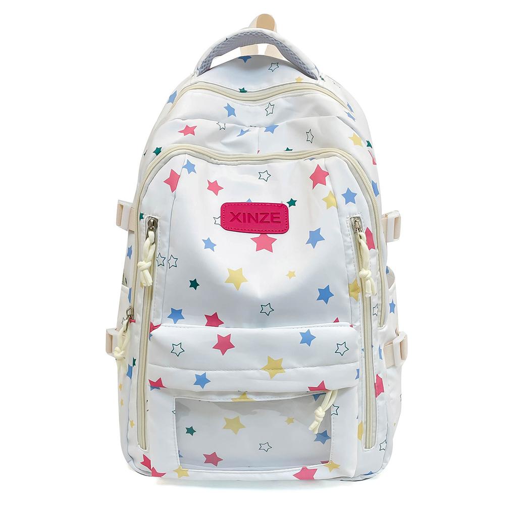 Schoolbag Campus School Bag Female Junior High School Student Cute Versatile Travel Backpack Large Capacity Leisure High School Student Backpack