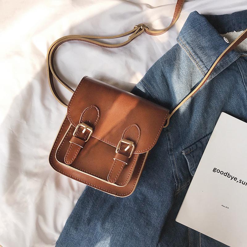 Korean-Inspired Retro Mini Crossbody Bag - Simple Strapped Student Commuter