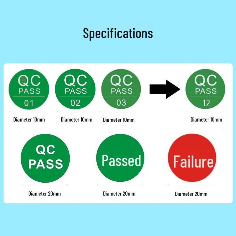 CNMF Quality Inspection Self-Adhesive Stickers