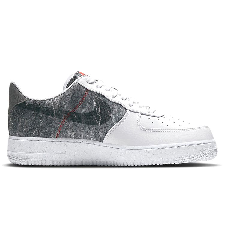 Nike Air Force 1 07 LV8 Recycled Wool Pack - White Light Smoke Grey Men Sneakers Clear Black CV1698-100