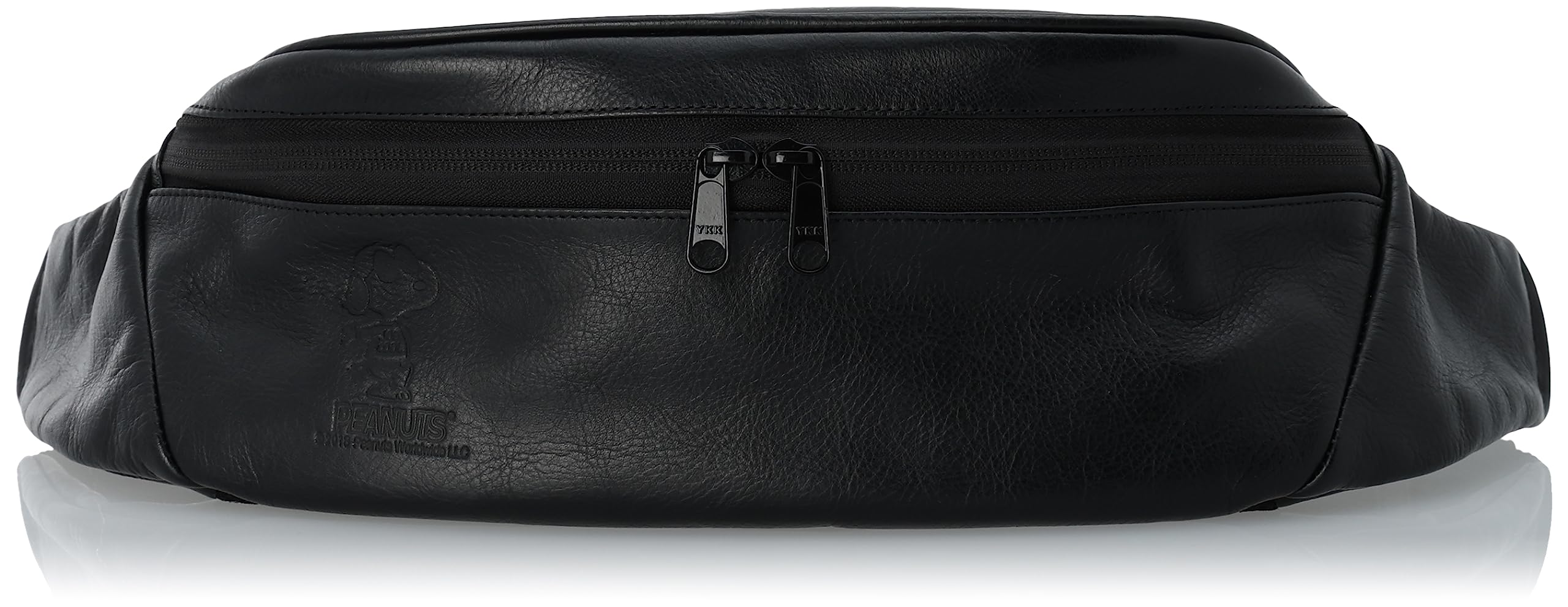 

Joe Cool Motorcycle Genuine Leather Waist Pouch Snoopy Genuine Leather Waist Pouch Crossbody Bag Hip Bag Cowhide Embossed Leather SNOOPY Black чорний