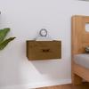 820992 vidaXL Wall-mounted Bedside Table Honey Brown 40x29.5x22 Cm