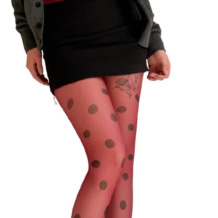 Patterned Control Top Tights Sheer Tights Thigh High Stockings High Waist Pantyhose Halloween Cosplay Costumes for Women бордовый