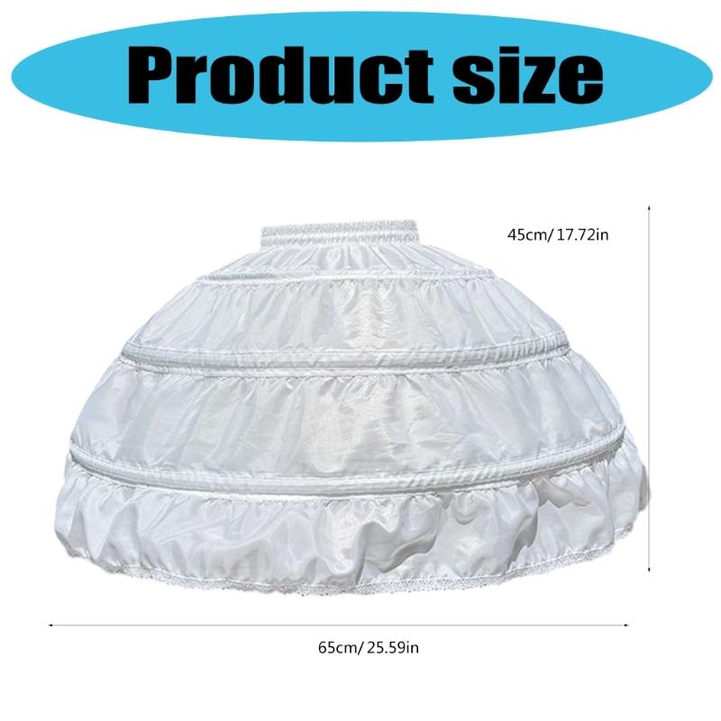 High Quality Polyester Layered Underskirt Elastic Band Petticoat For Princess Costumes And Dance Outfits