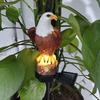 1PCS Solar Eagle Garden Lights Outdoor Solar Bald Eagle Figurines Decorative Stake Light Garden Eagle Animal Bird Decor Yard Lawn Pathway Decoration