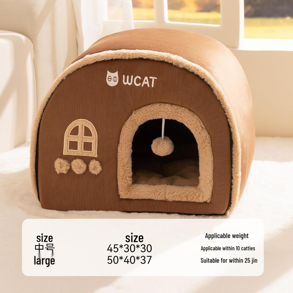 Cross-border Cat Villa: Cozy Autumn/Winter Nest for Kittens & Dogs