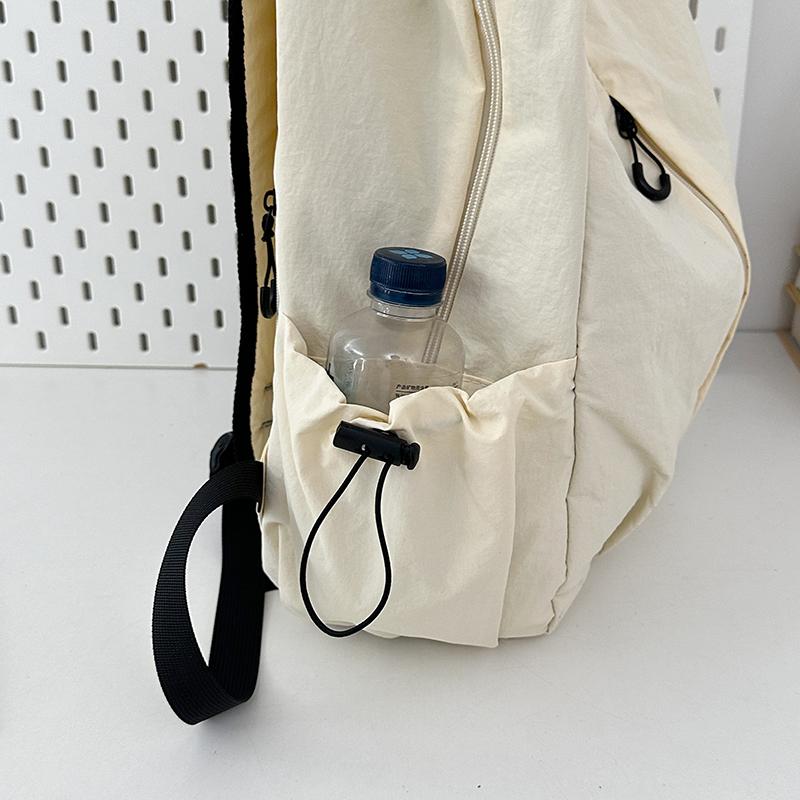 Nylon Ultra-Light Backpack Water-Splash-Proof Solid Color Large Capacity Backpack For Men And Women