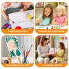 6 Pcs Paint by Numbers Kit DIY Paint by Number Set with Frames and Brushes Colorful Digital Oil Painting Set for Kids Beginners