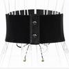 Women Corset Waist Belt Elegant Exquisite Fashionable Wide Elastic Tied Waist Belt for Party Black