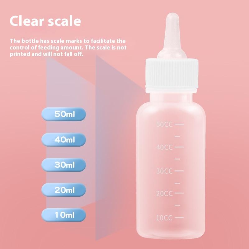 Pet Kitten Feeding Bottle Nipple Feeder Can Squeeze Liquid Milk Nursing Bottle For Born Dogs Puppies Rabbits Hamster Cat