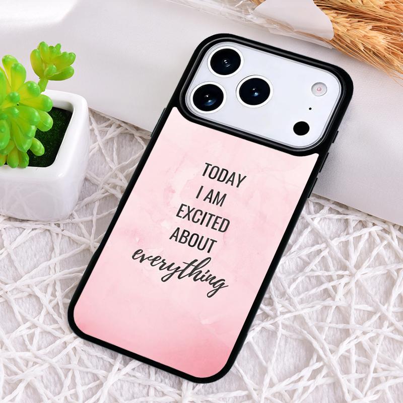 Rosa Workout Motivation Fitness Gym Zitate Stoßfeste Handyhülle für iPhone 17 Air 16e 15 11 12 14 13 Pro Max Hülle Coque