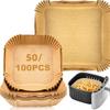 Air Fryer Liners Disposable Airfryer Parchment Paper Non-Stick and Oil Proof Paper Tray Baking Mat Basket Air Fryer Accessories