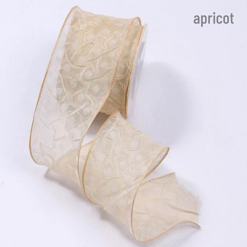 Textured Polka Dot Chiffon Ribbon for DIY Hair Bows & Accessories