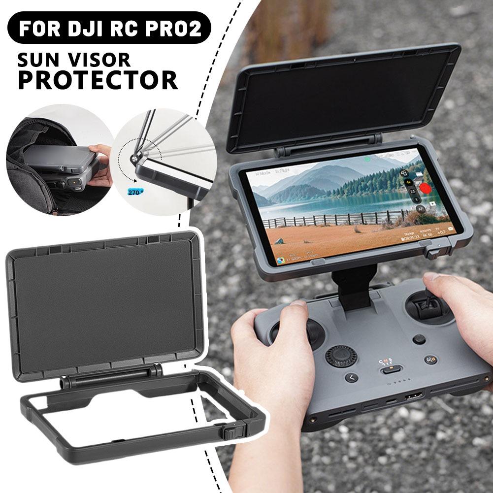 Case For DJI RC Pro 2 Remote Controller 2 in 1 Sunshade & Screen Protector - 270° Multi-angle Adjustable, Screen Sun Hood