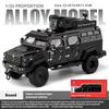 1/24 Scale Sword Toothed Tiger Explosion Proof Car Model Police Armored Off Road Vehicles Alloy Diecast Simulated Collectibles Present