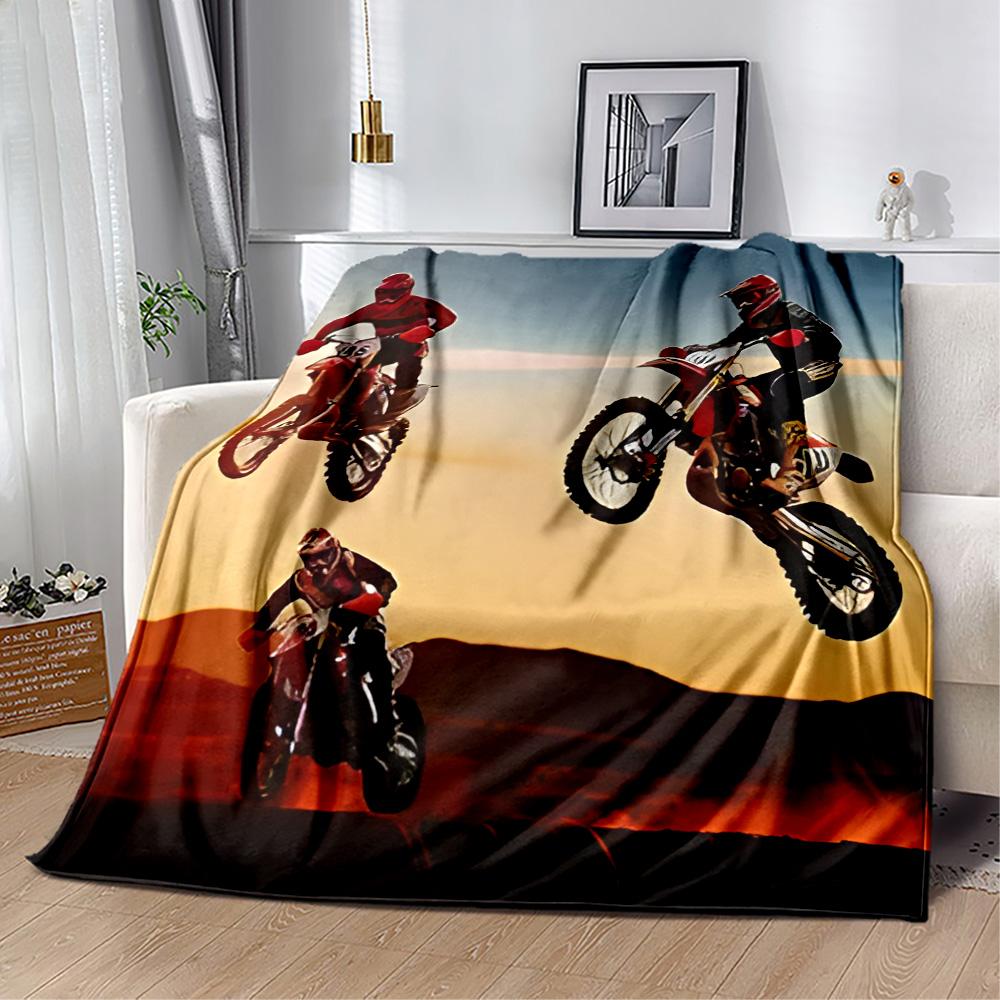 Motocross Adventure Sport Flanelldecke - Weich und geeignet für Sofas, Betten, Büros, Reisen, alle Jahreszeiten und das beste Geschenk für die Feiertage.