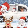 Motorradaufkleber Weihnachtsmann Rentier Aufkleber Wasserdicht Deko Abdeckung Kratzer Auto Fenster Weihnachtsaufkleber