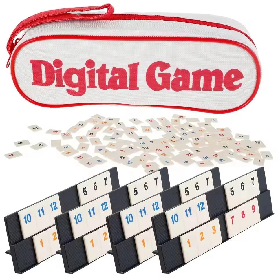 Travel Rummy Set, Rummikub, Rummybrix, Mahjong - Casual Party, Table Games, Pull Games, Chess, Number Pairing Game, Travel Game