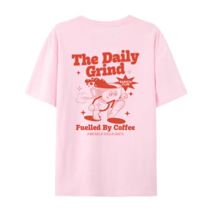 T-shirt retrò cartoon per amanti del caffè, maglietta carina e divertente alla caffeina, moda, maglietta da barista, unisex, oversize, streetwear, t-shirt grafiche