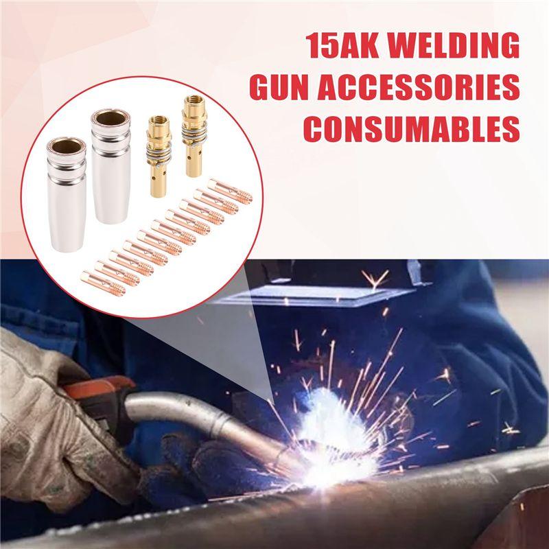 ABMH-14 STÜCKE 15AK Schweißbrenner Zubehör Verbrauchsmaterialien MIG Brenner Gasdüse Halter für 15AK MIG