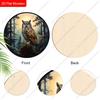 2D Flat Hanging Decorative Signs, Interior Wall or Door Decoration, Garden Decoration, Owl Pattern, Interesting Gifts for Family and Friends