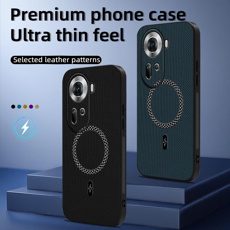 Reno 13 Pro 13F Zakelijk Leertextuur Magnetische Telefoonhoesje Voor OPPO Reno 10 Pro 10F 11 Schokbestendige Beschermhoes Reno 12 Pro