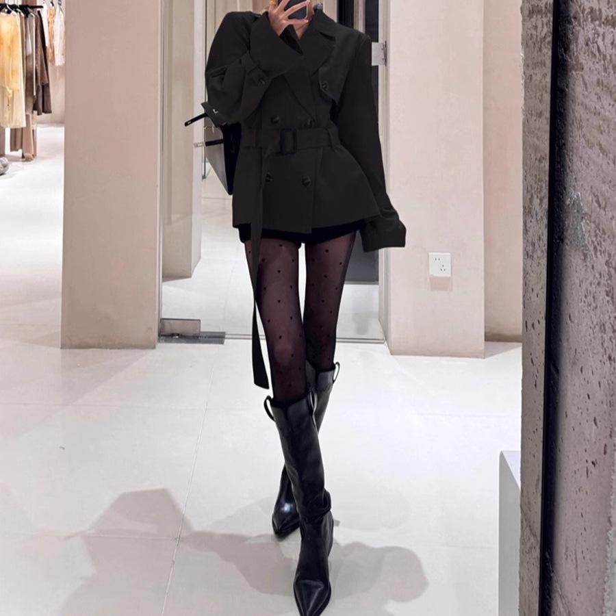 Trench-coat kaki pour femme: Printemps/Automne 2025, Style Britannique, Manteau Court Amincissant la Taille