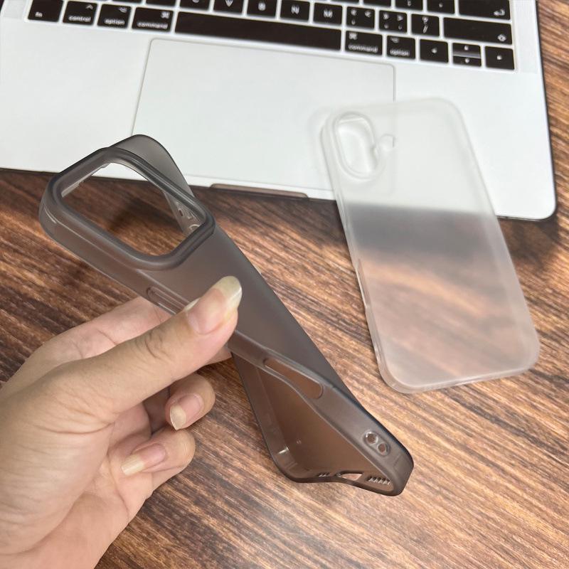 Frosted Transparent Gray Drop-Proof Protective Case for Apple 15 Promax