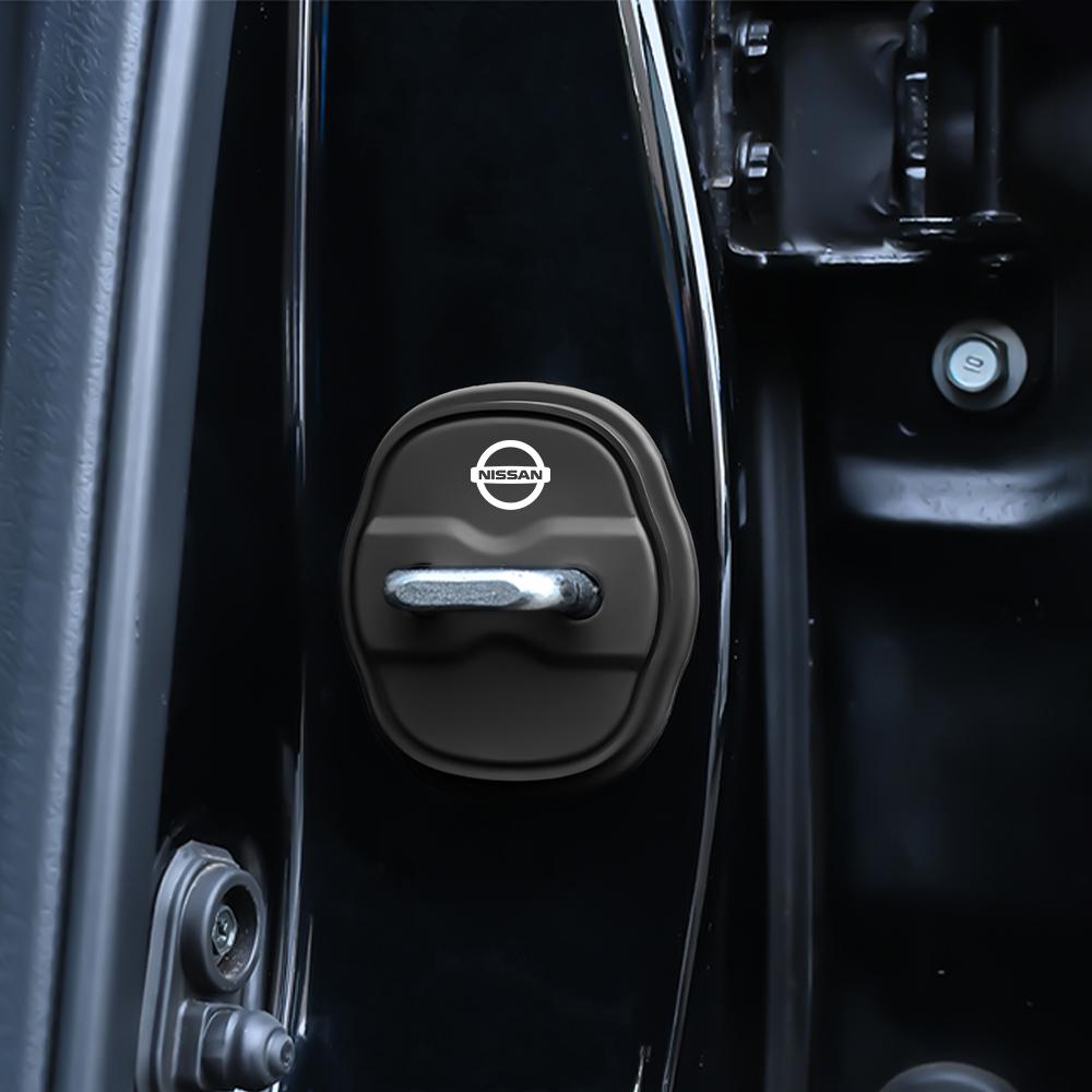 2/4pcs Silicone Car Door Lock Buckle Protector Cover For Nissan Nismo X-Trail Qashqai Juke Teana J32 Serena Leaf Micra