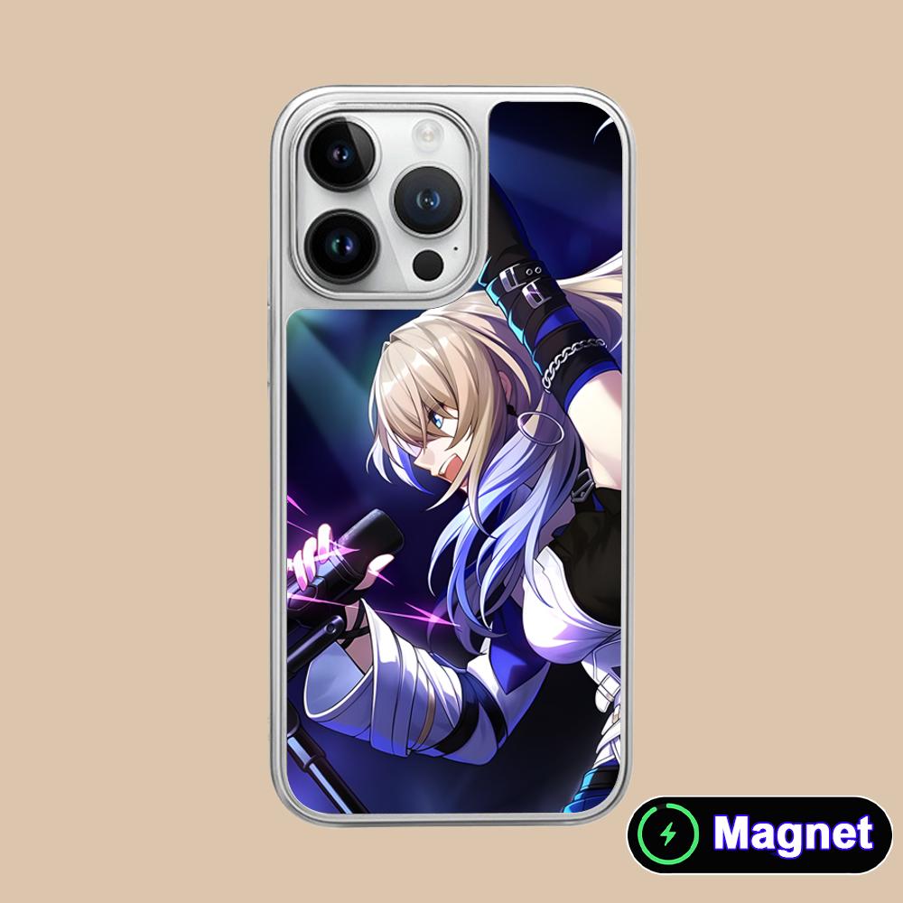 

HSR Serval Silver Plating Magsafe Mobile Phone Case for iPhone 17 16 15 14 13 12 11 Air Pro Max Plus Colorful Cover iPhone 11
