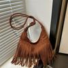 Modische Retro-Tasche mit Fransen für Damen, Saison-Neuheit, lässige, vielseitige Schulter-Tragetasche