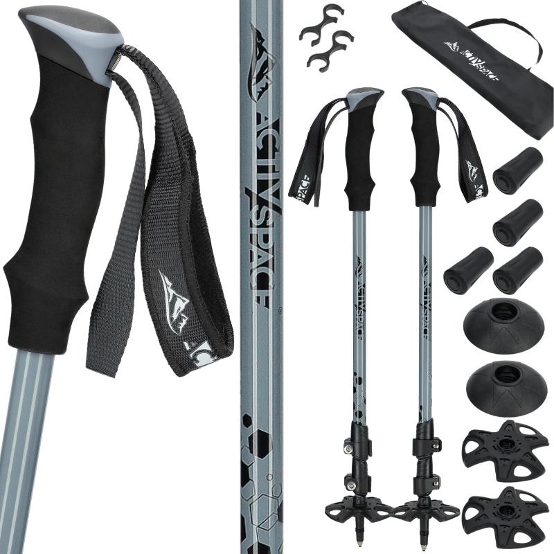 Adjustable trekking poles gray - standard k01