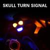 2pcs Motorcycle Lights,Skull Style LED Turn Signal Motorcycle Direction Lights,Indicator Ligh,Skull Turn Signal Indicator Light