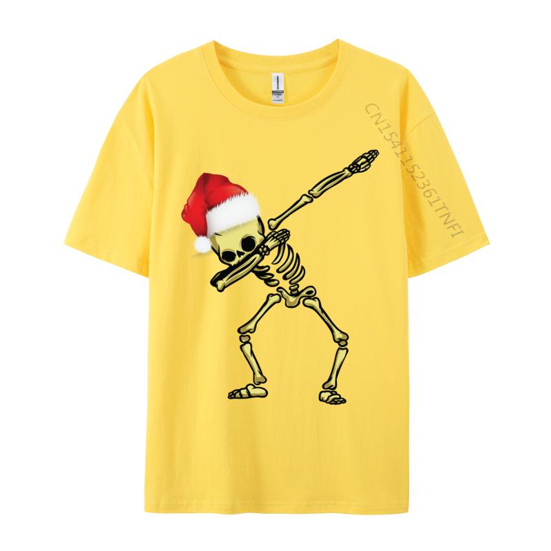 Skull Dab Dabbing Dance Funny Christmas Human Skull T-Shirts T Shirt For Autumn Cotton O Neck Streetwear T-Shirt Tshirt
