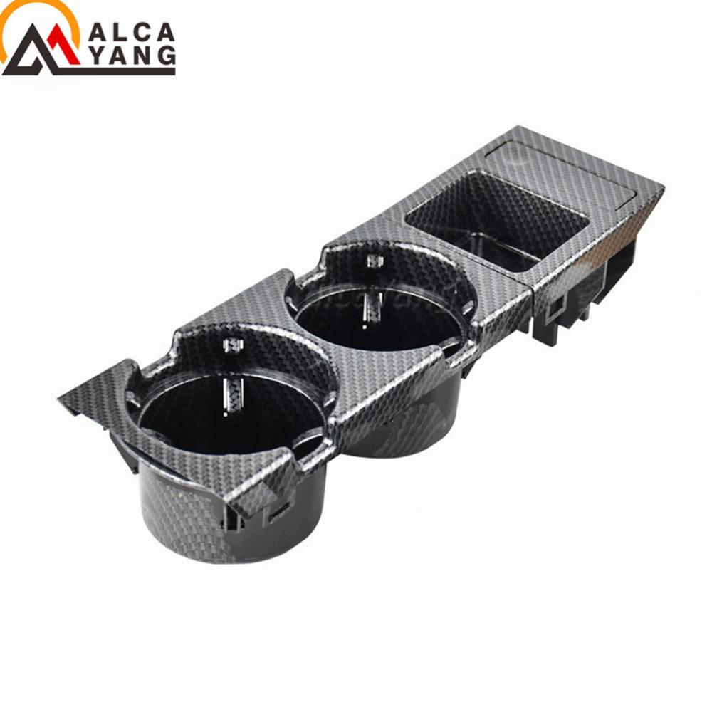 Double Hole Car Vehicle Front Center Console Storage Box Coin + Cup Holder for BMW E46 3SERIES 1999-2006