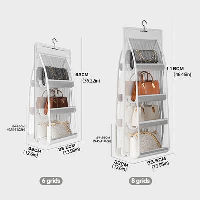 Geantă de mână Agățător Sac de depozitare Agățător Sac de depozitare Nețesut Strat multiplu Depozitare dulap Rezistent la praf Sac de depozitare față-verso